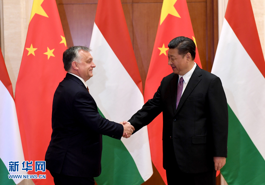 5月13日，国家主席习近平在北京钓鱼台国宾馆会见匈牙利总理欧尔班。新华社记者 饶爱民 摄