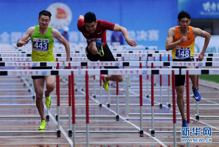 （体育）（1）田径——全国冠军赛：谢文骏获男子110米栏冠军