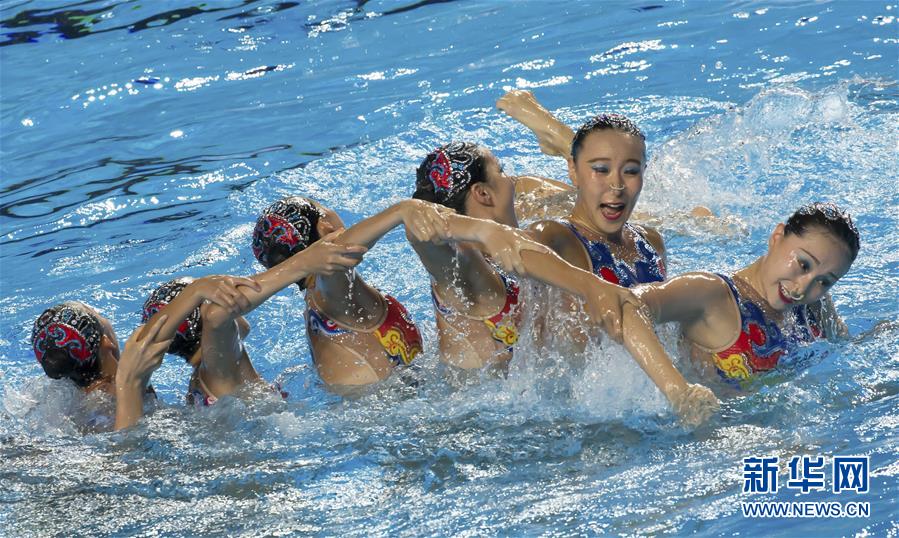 （游泳世锦赛）（2）花样游泳——集体自由自选预赛：中国队晋级决赛