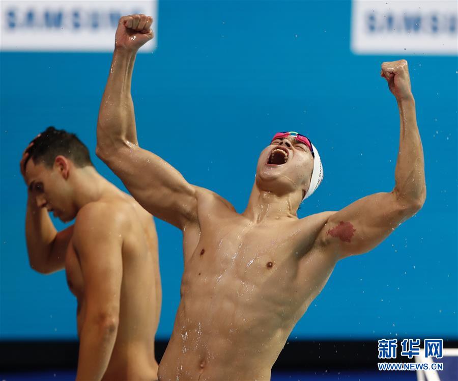 （游泳世錦賽）（2）游泳——男子400米自由泳：孫楊奪冠