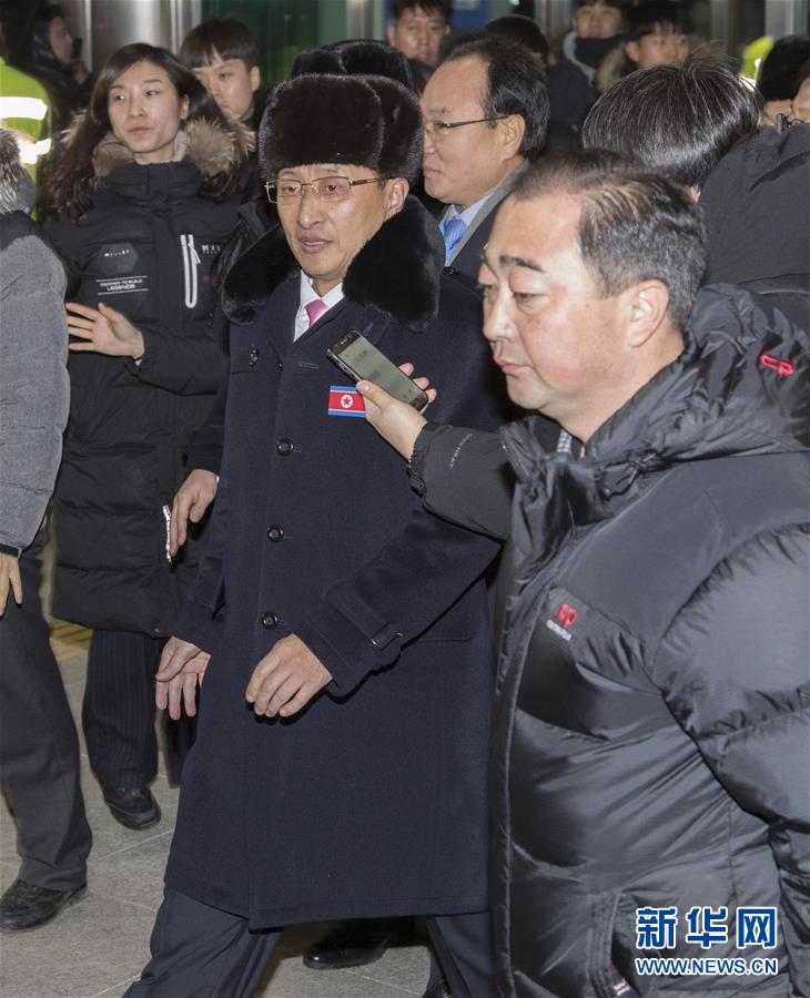 （冬奧會）（1）朝鮮冬奧體育代表團抵達韓國