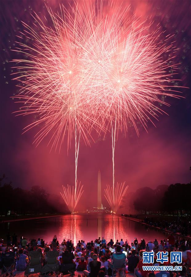 （国际）（1）焰火绽放庆祝美国独立日