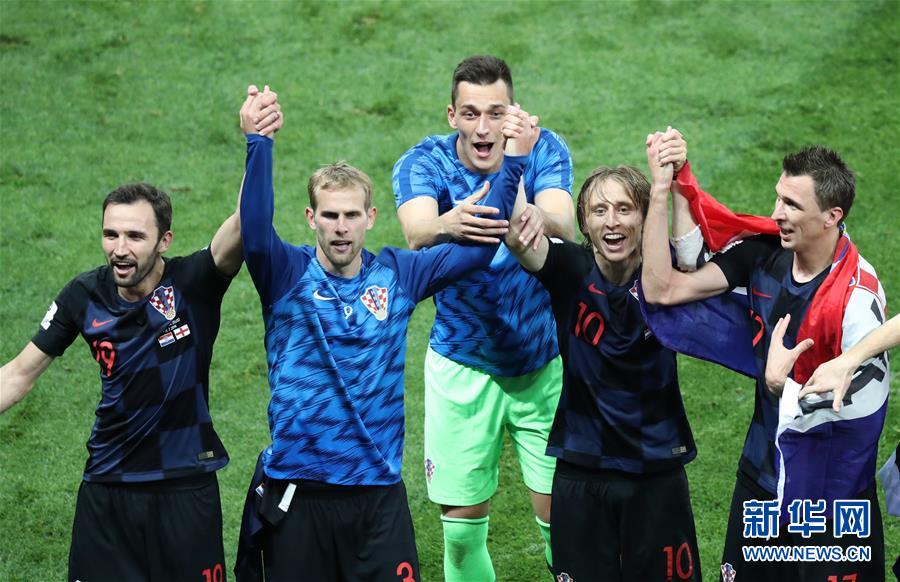 （世界杯）（2）足球——克罗地亚队淘汰英格兰队 首进决赛