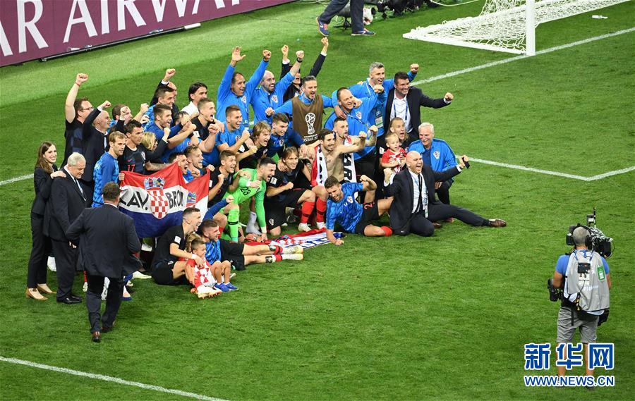 （世界杯）（12）足球——克罗地亚队淘汰英格兰队 首进决赛