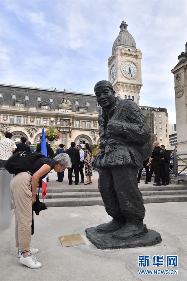 （國際）（3）一戰華工雕像在巴黎裏昂火車站落成