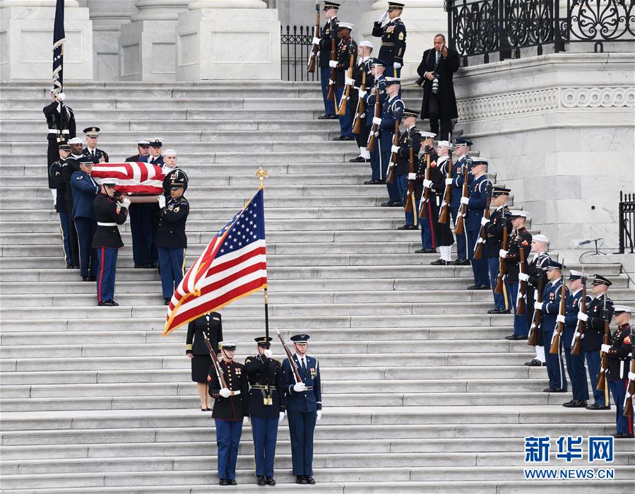 （国际）（2）美国为前总统老布什举行国葬