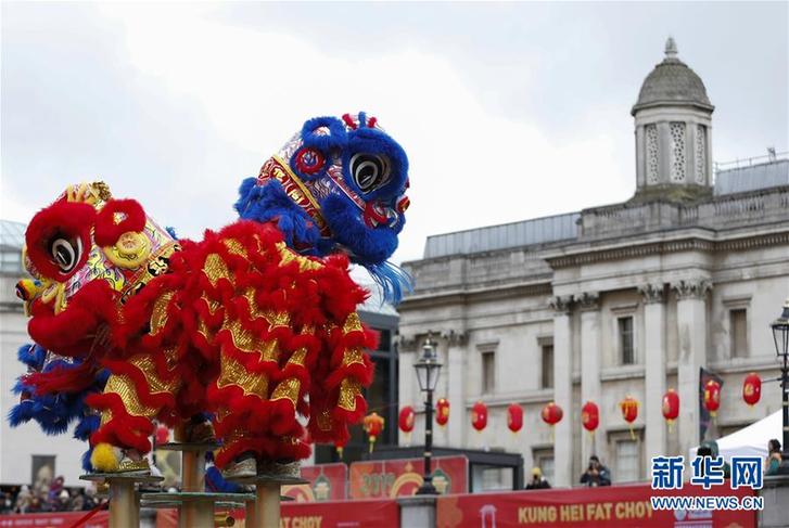 （国际）（2）伦敦特拉法加广场举行盛大春节庆典