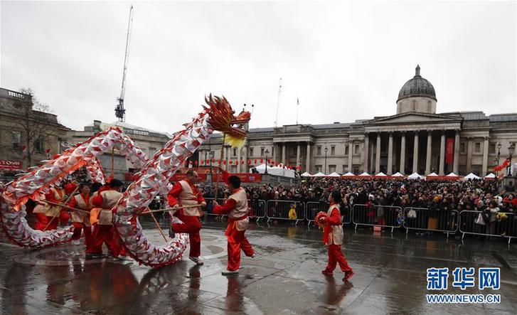 （国际）（5）伦敦特拉法加广场举行盛大春节庆典