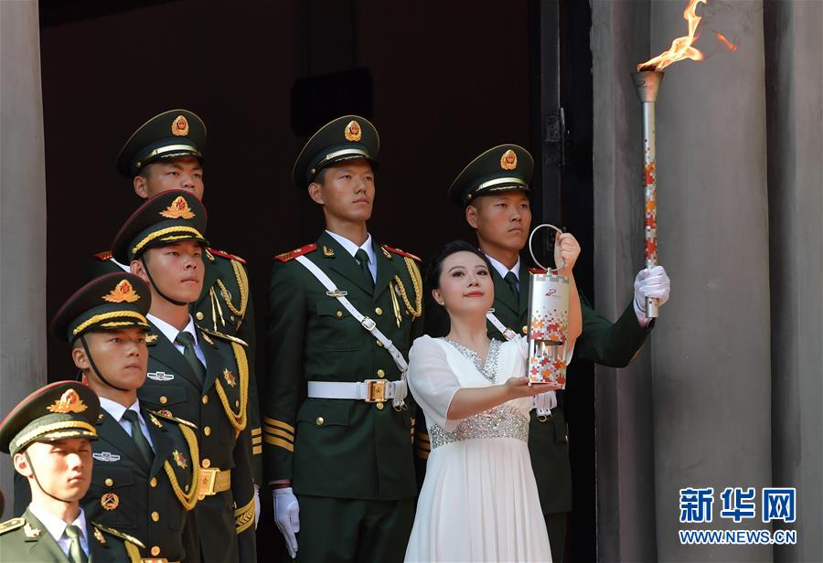 （體育）（5）第七屆世界軍人運動會聖火火種採集和火炬傳遞啟動儀式在南昌舉行