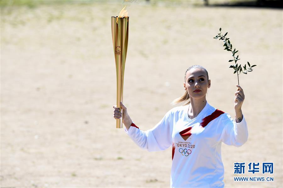 （體育）（7）東京奧運會聖火採集儀式舉行