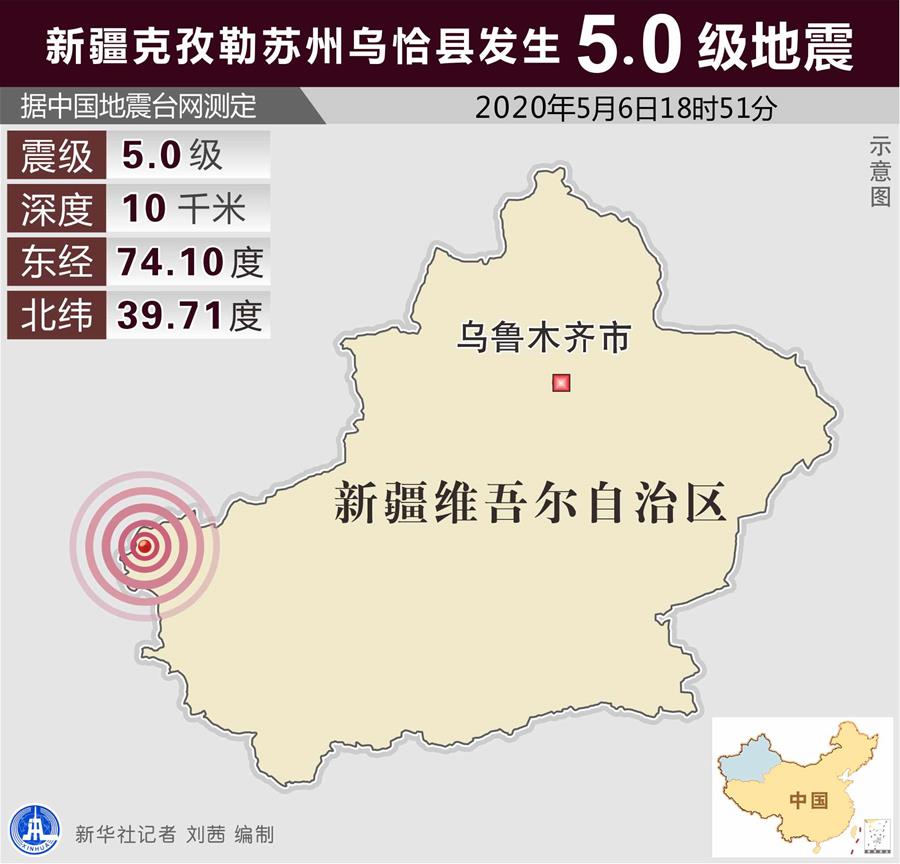 （图表）[新疆地震]新疆克孜勒苏州乌恰县发生5.0级地震