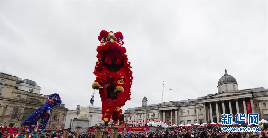 （国际）（4）伦敦特拉法加广场举行盛大春节庆典