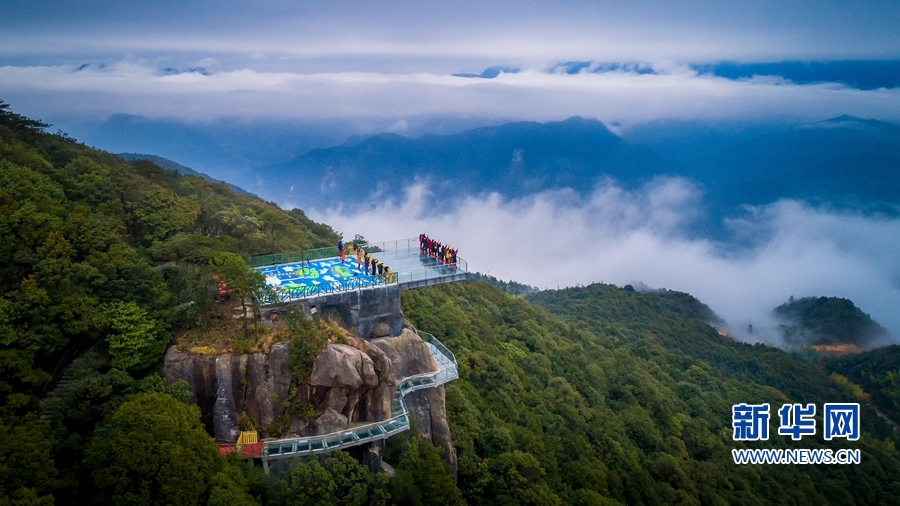 国家4a级旅游景区梅花山华南虎园生态旅游区栈道.