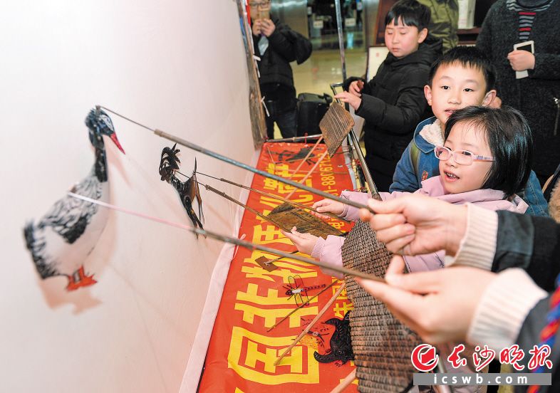 　　昨日，在“湖湘文化进万家”迎新春系列活动中，市民看“非遗”，品味传统文化。 长沙晚报记者 邹麟 摄