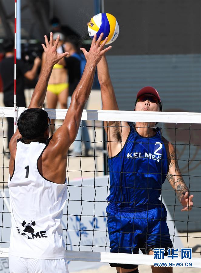 （体育）（6）沙滩排球——全国巡回赛总决赛：上海梅林江苏楷旗英联队夺得男子组冠军