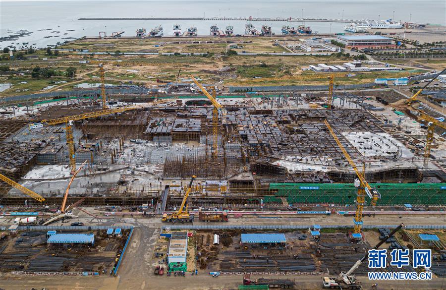 （新華視界）（1）海口國際免稅城項目施工忙