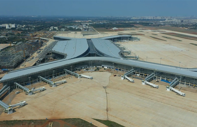 海口美蘭機場二期擴建項目全面復工