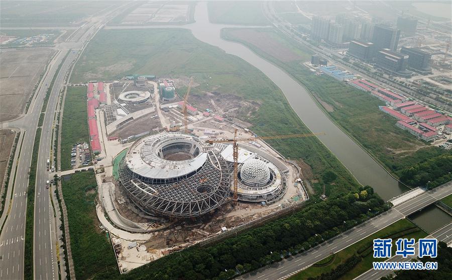（社会）（1）上海天文馆初具规模 主体建筑大悬挑支撑结构开始卸载