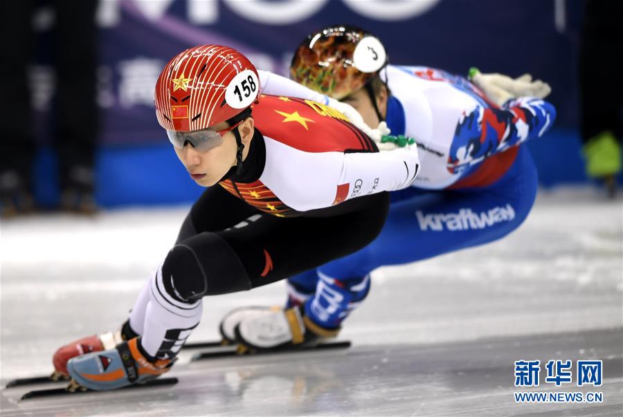 （体育）（3）短道速滑——世界杯上海站：韩天宇获男子1000米冠军