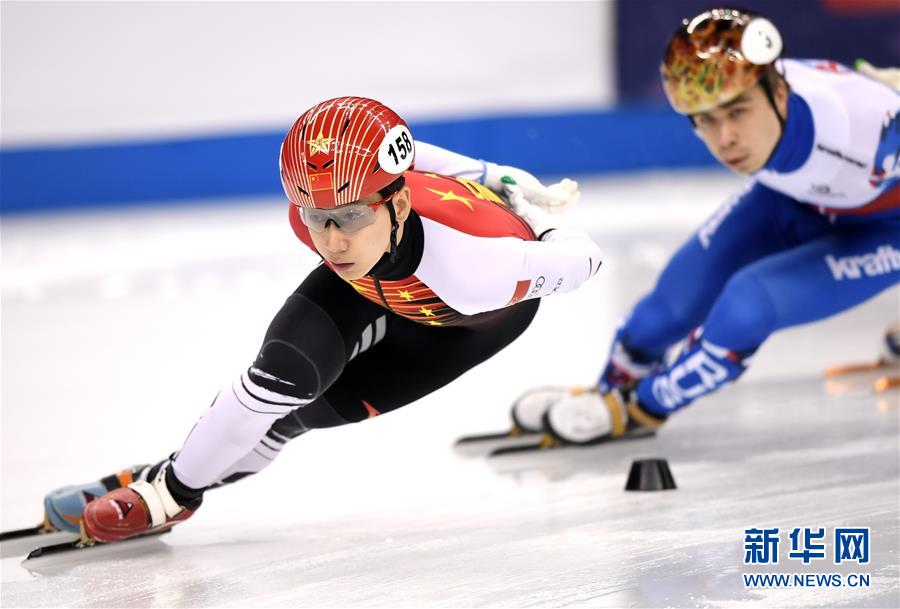 （体育）（5）短道速滑——世界杯上海站：韩天宇获男子1000米冠军