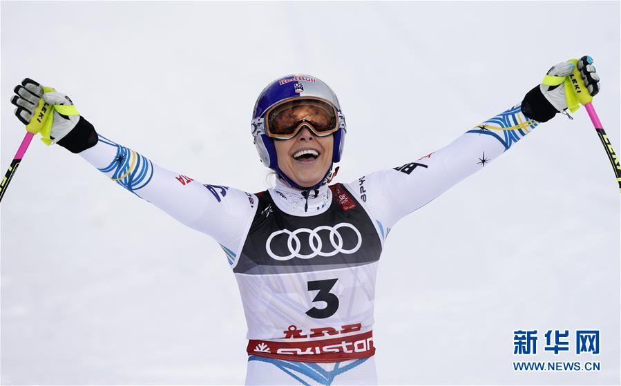 （體育）（5）高山滑雪——世錦賽：林賽·沃恩女子滑降獲季軍