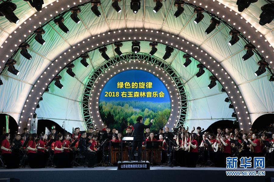（文化）（3）“绿色的旋律——2018右玉森林音乐会”在山西右玉举办