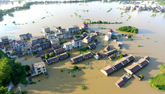 江西東鄉遭洪水襲擊