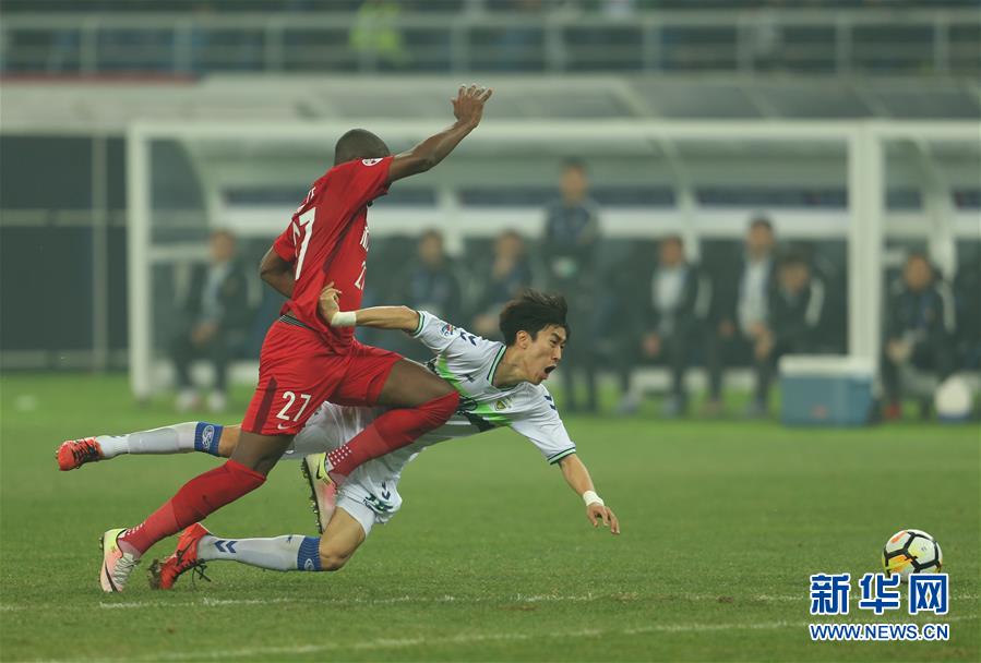 （体育）（6）足球——亚冠联赛：天津权健胜全北现代