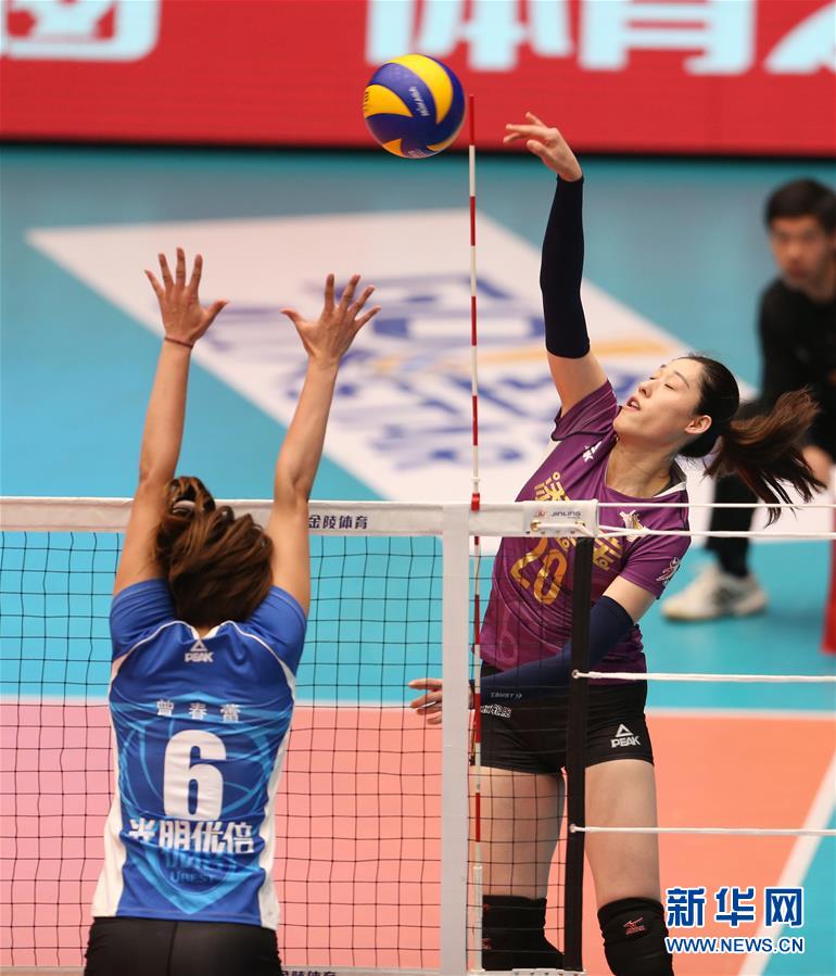 （体育）（4）排球——女排联赛决赛第二回合：天津不敌上海