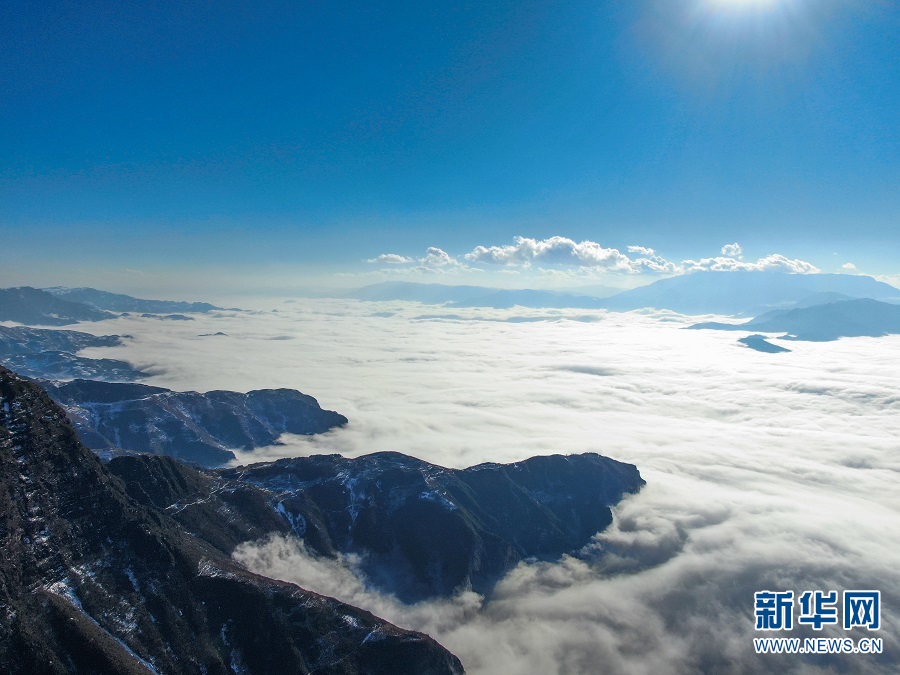 航拍云南大山包冬景苍凉壮美如梦如画 新华网云南频道